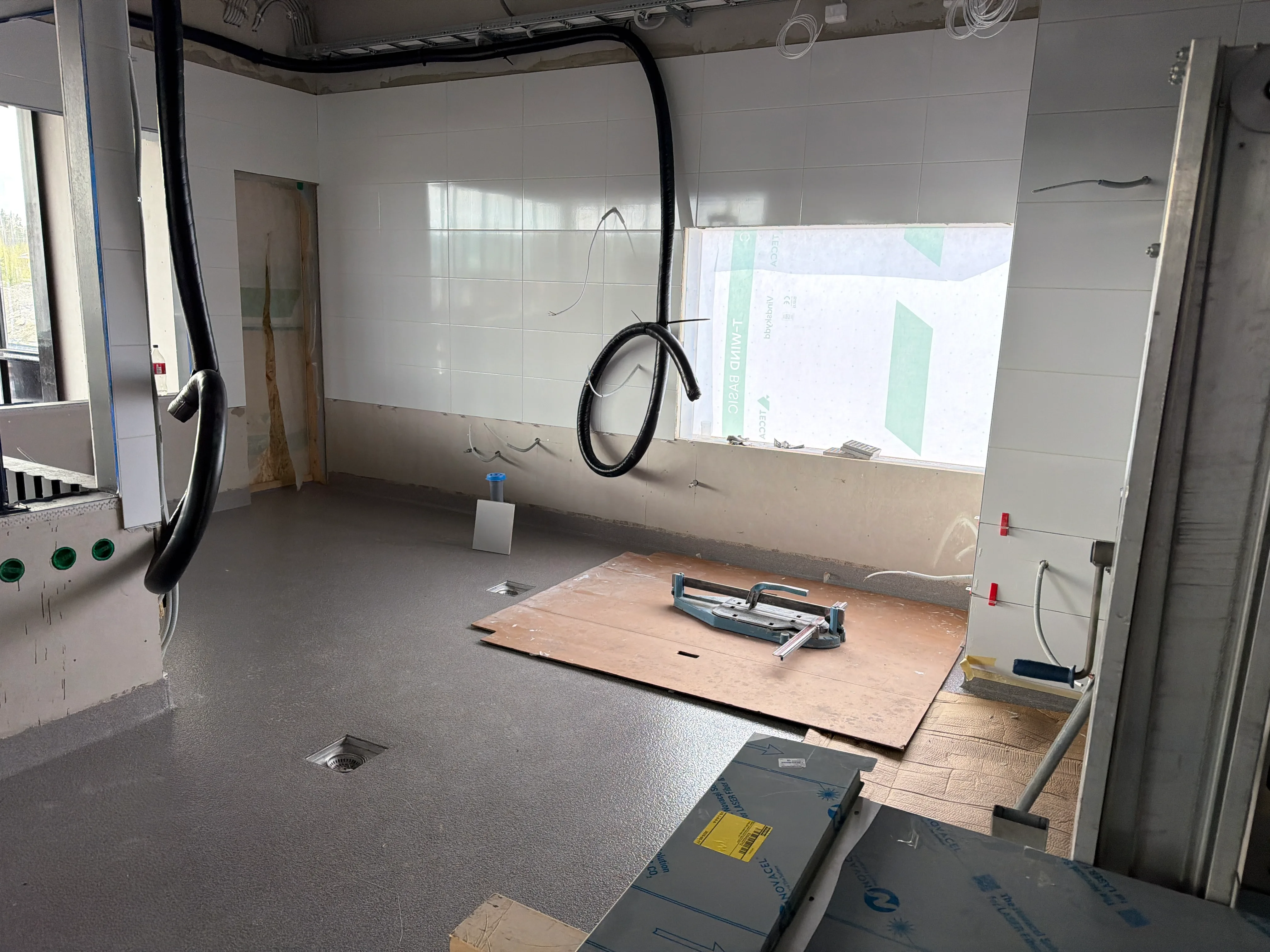 Inomhusrenovering under konstruktion