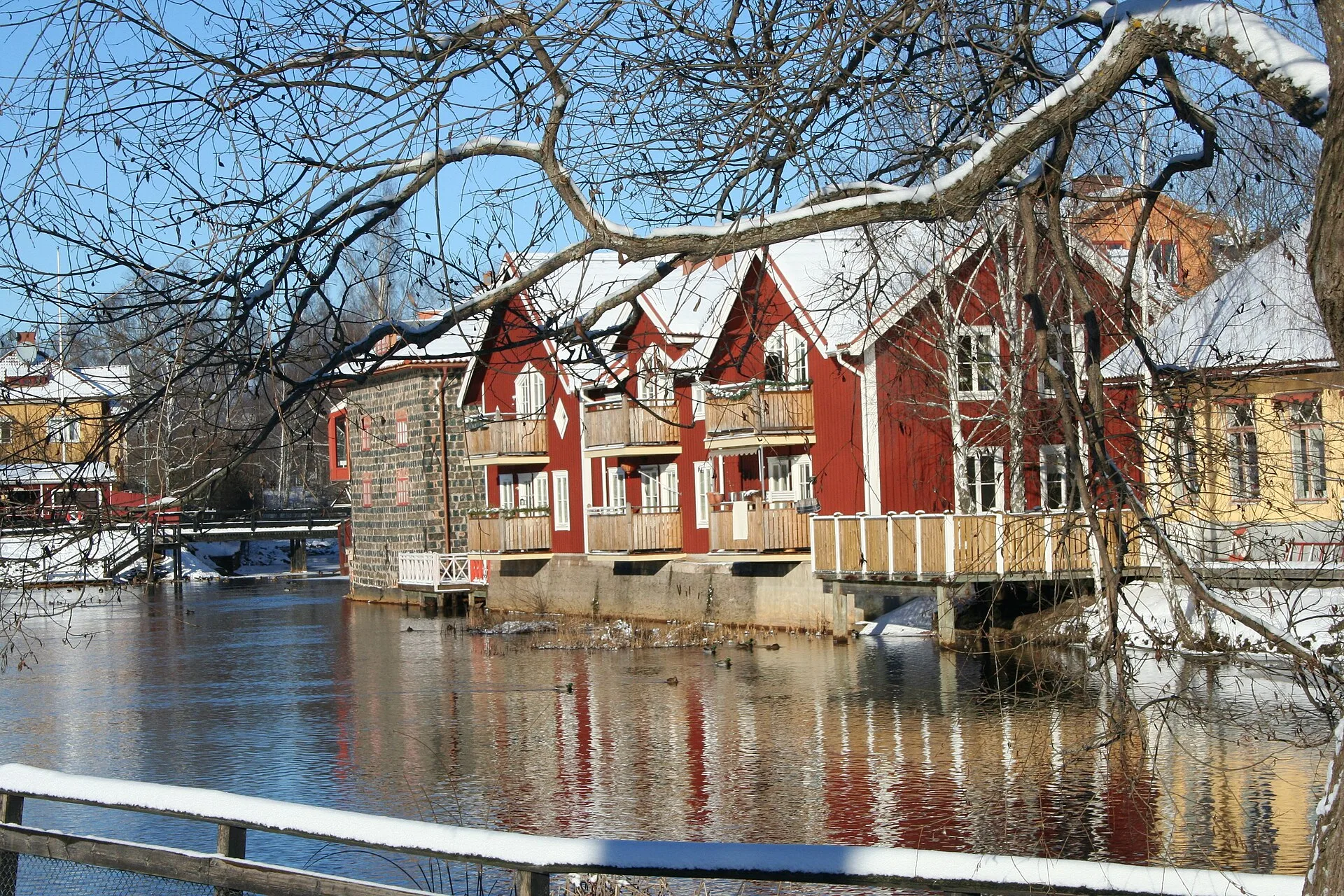 Falun - Faluån på vintern